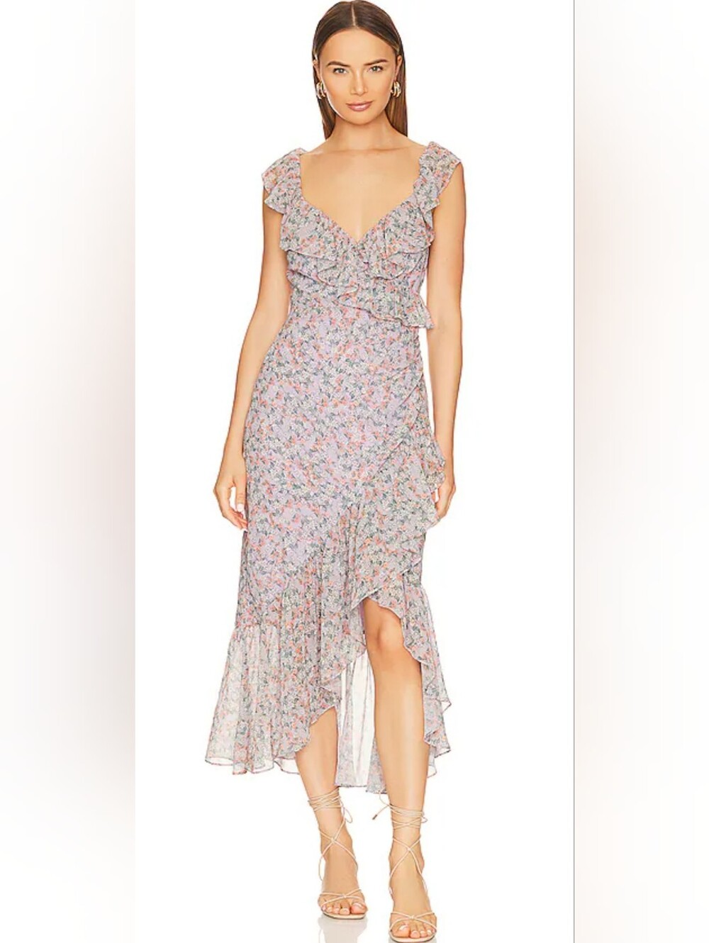 NWOT! ASTR Anthro Fall Floral Mahalia Formal Garden Party Midi Party Dress Small